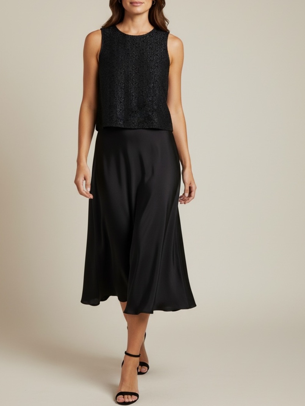 Coldwater creek black lace top size S